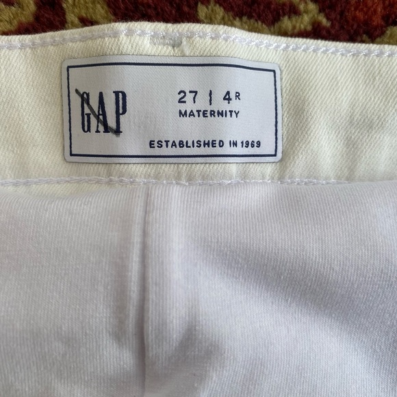 🆕 Gap Maternity True Waistband Full Panel Vintage Slim Jean White Size 4 - Picture 7 of 12